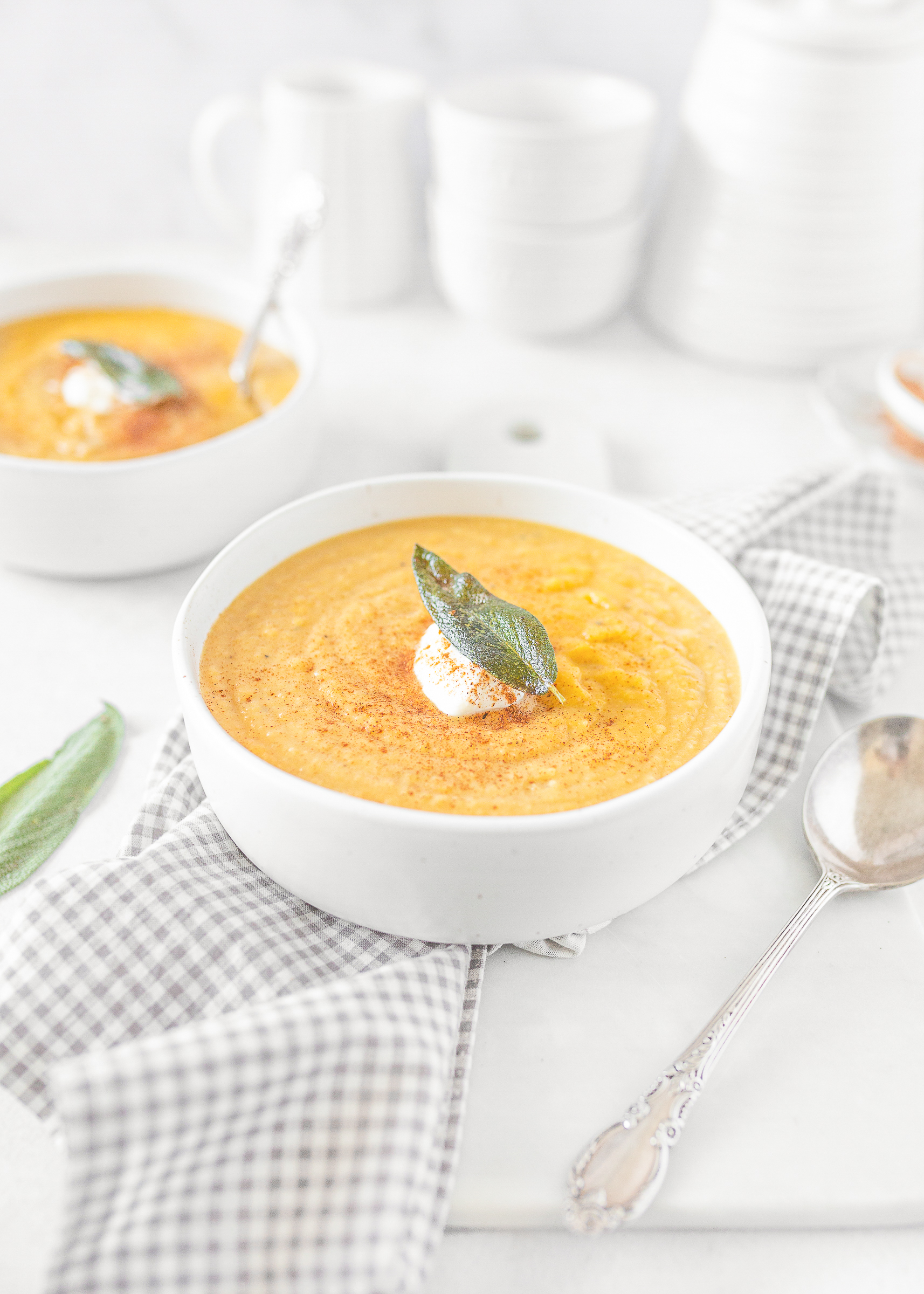 Roasted Butternut Squash and Apple Soup (straight on)