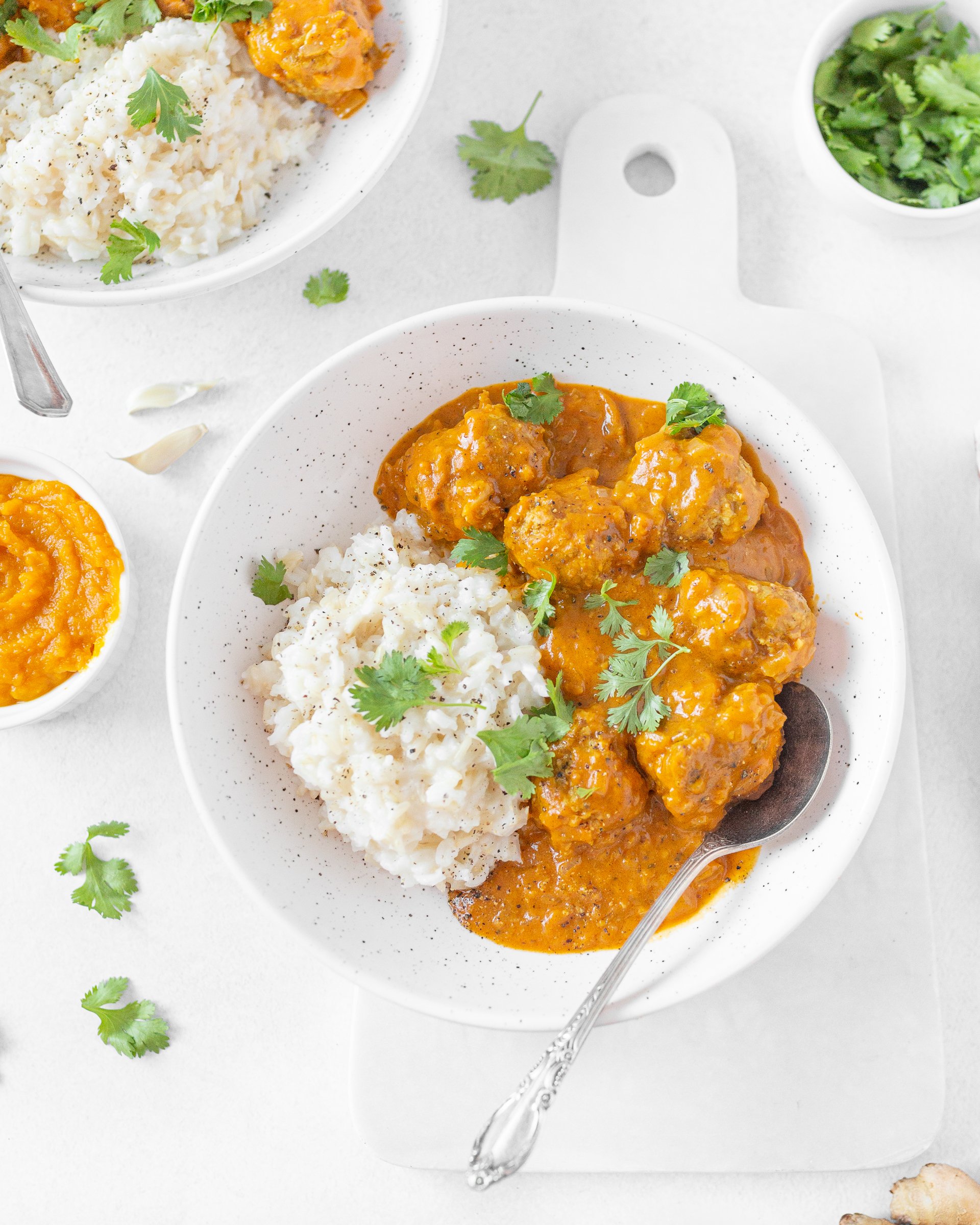 Pumpkin Coconut Curry Chicken Meatballs