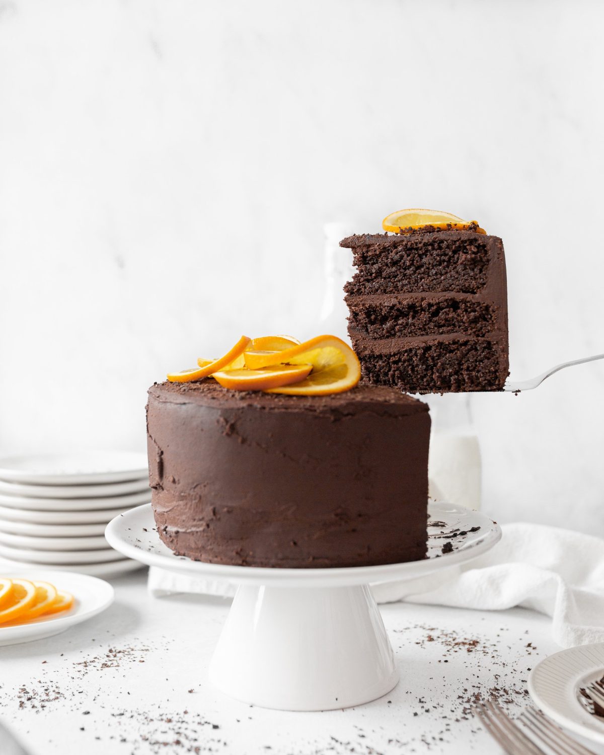 The BEST GF Chocolate Orange Cake (straight on)