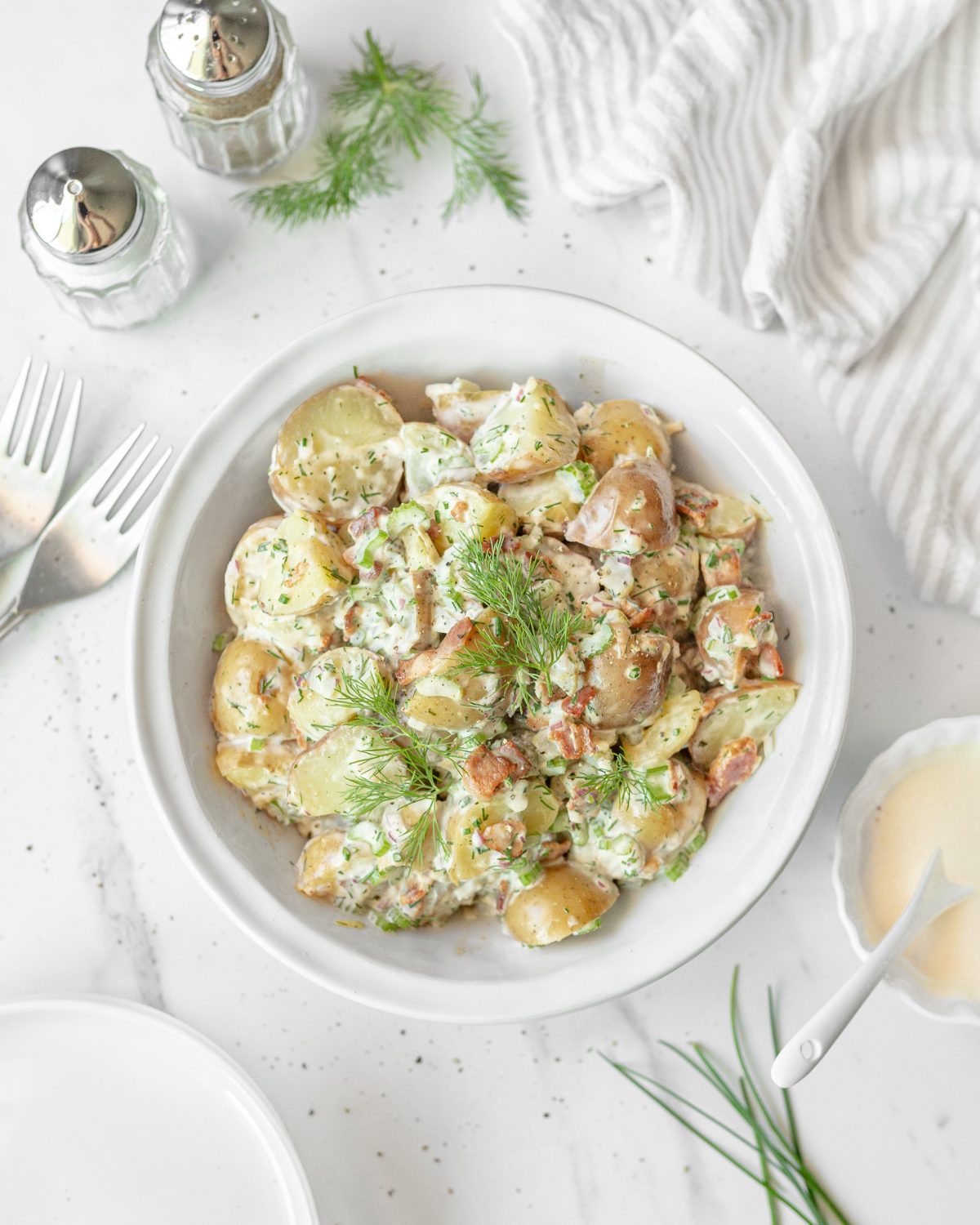 Summer Potato Salad in a serving bowl.