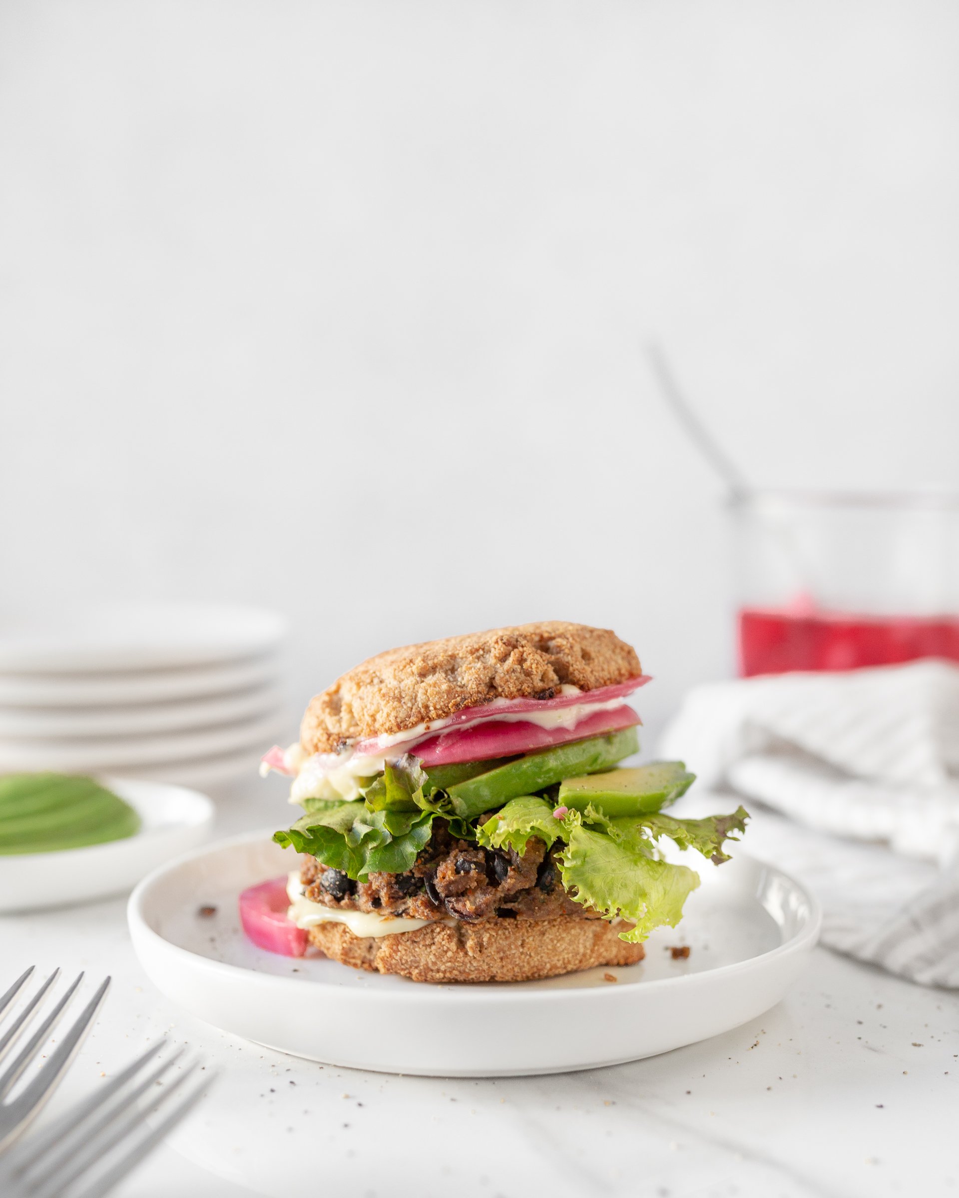 GF Baked Black Bean Burgers