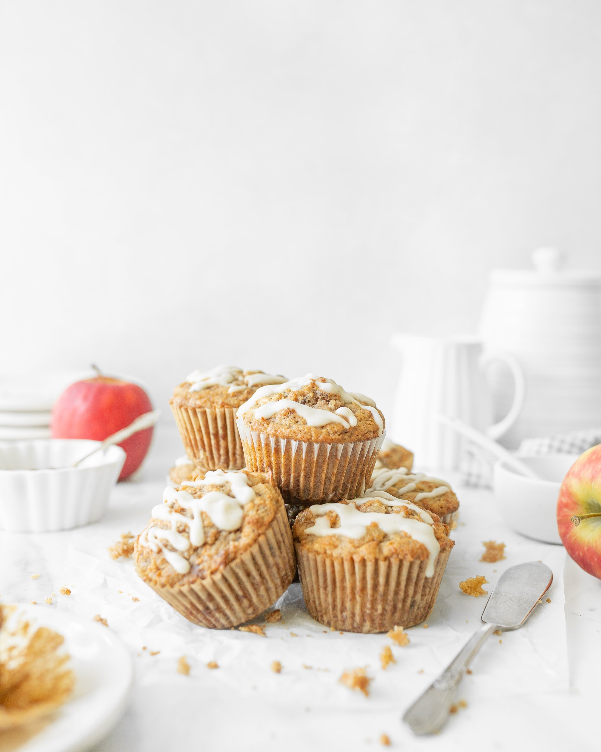 GF Apple Cinnamon Roll Muffins (straight on)