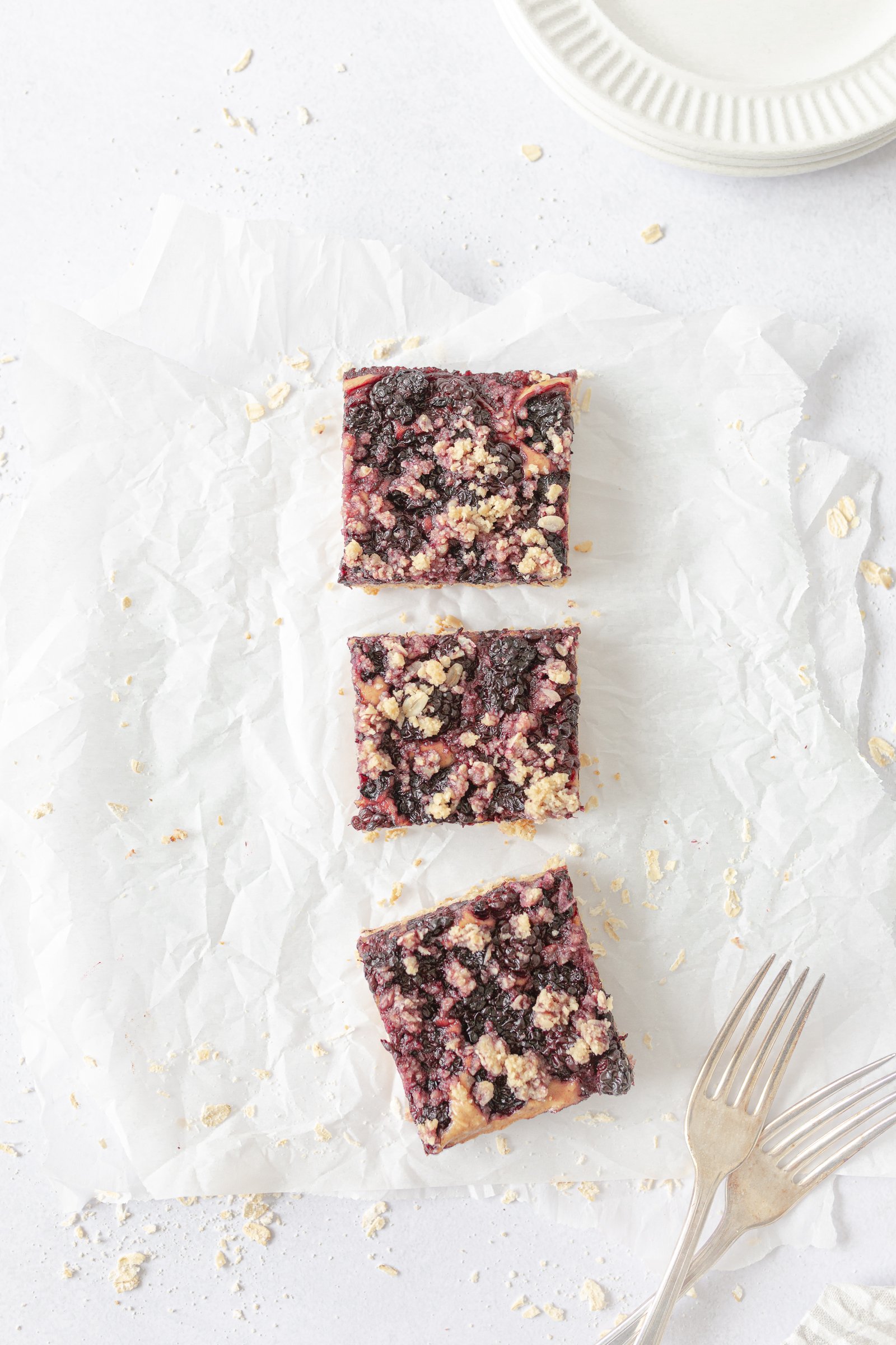 Peanut Butter and Jam Breakfast Bars (top down)