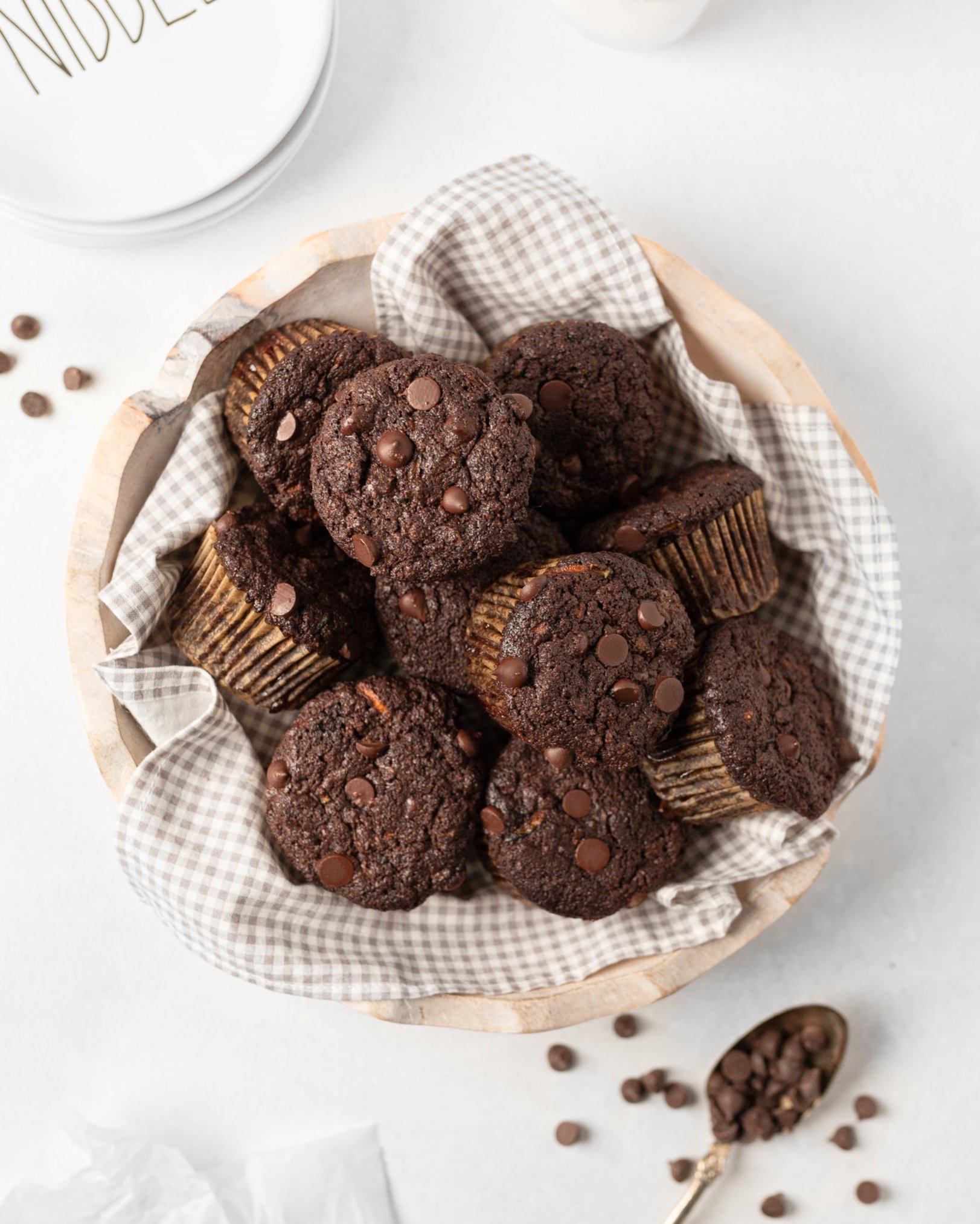 GF Double Chocolate Zucchini Muffins